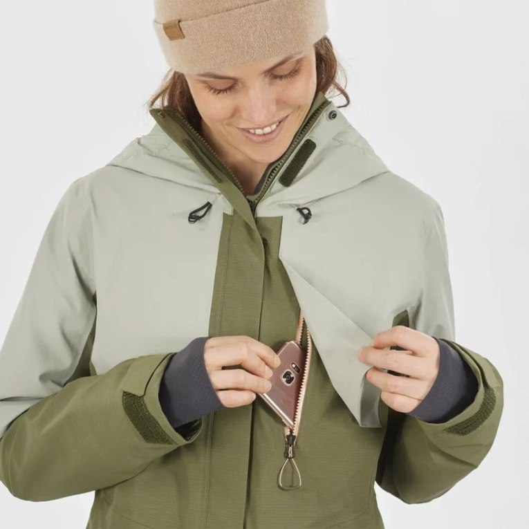 Mint / Olive Salomon Proof Light Insulated Hoodie Women's Ski Jackets | IE XW8342